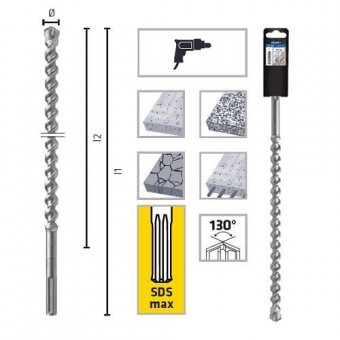 Burghiu pentru beton SDS-max Alpen 50 x 570/400 mm